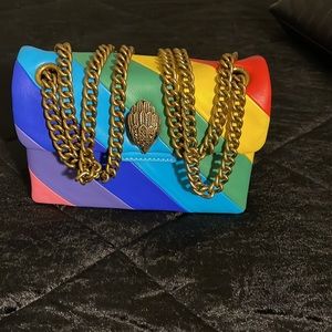 Kurt Geiger Rainbow Stripe Kensington bag.